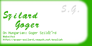 szilard goger business card